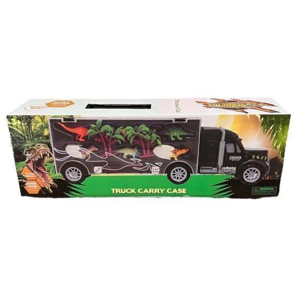 NWT Dinosaur World Animal Transport Truck Toy Carry Case‎ with Dinosaur Figures